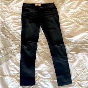 Dittos Black High Rise Skinny Ripped Knee Jeans